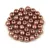 Czech Pressed Round Glass Bead - saturated metallic butterum - 4mm
