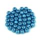 Czech Pressed Round Glass Bead - saturated metallic little boy blue - 4mm