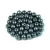 Czech Pressed Round Glass Bead - gunmetal - 4mm