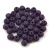 Czech Pressed Round Glass Bead - Jet Matt Milky Purple - 4mm