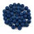 Czech Pressed Round Glass Bead - Jet Matt Milky Blue - 4mm
