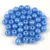 Czech Pressed Round Glass Bead - Light Sapphire Luster - 4mm