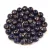 Czech Pressed Round Glass Bead - Dark Cobalt Bronz Patina - 4mm