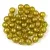 Czech Pressed Round Glass Bead - Olive Gold Splash - 4mm