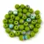 Czech Pressed Round Glass Bead - Opaque Olive AB - 4mm