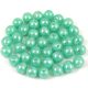 Czech Pressed Round Glass Bead - Turquoise Green Opal Blend Luster - 4mm