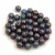 Czech Pressed Round Glass Bead - Turquoise Blue Rose Bronze Luster - 4mm