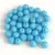 Czech Pressed Round Glass Bead - Opaque Turquoise Blue - 4mm