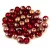 Czech Pressed Round Glass Bead - Siam Apollo - 4mm