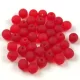 Czech Pressed Round Glass Bead - Light Siam Matt - 4mm