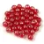 Czech Pressed Round Glass Bead - Siam Silver Splash- 4mm