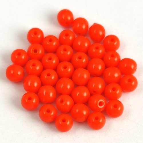 Préselt golyó gyöngy - Opaque Orange - 4mm