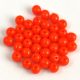 Czech Pressed Round Glass Bead - Opaque Orange -4mm