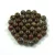 Czech Pressed Round Glass Bead - Dark Red Travertin - 4mm