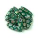 Dagger - Czech Glass Bead - Emerald Matt Peacock - 5x16mm