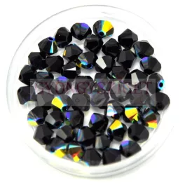 Swarovski bicone 3mm - Jet AB