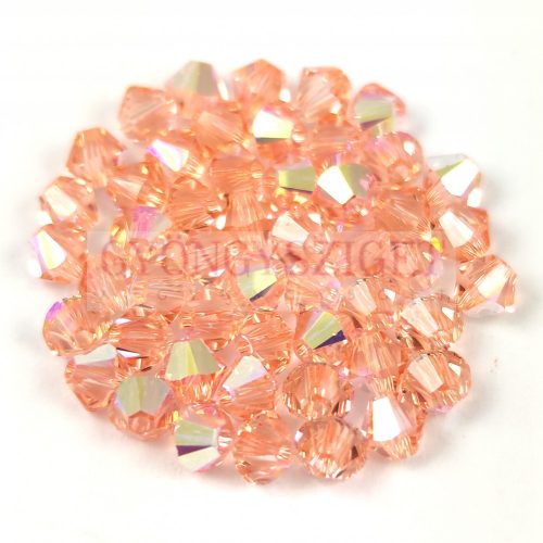 Swarovski bicone 4mm - Light Peach AB