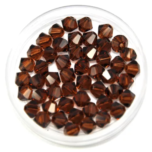 Swarovski bicone 6mm - smoked topaz