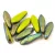 Dagger - Czech Glass Bead - Etched Green Apollo - 5x16mm