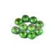 Doughnut - Czech Firepolished Faceted Bead - 6x9mm - palace green opal picasso