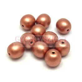 Cseh préselt golyó gyöngy - Matt Metallic Copper - 6mm
