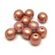 Cseh préselt golyó gyöngy - Matt Metallic Copper - 6mm