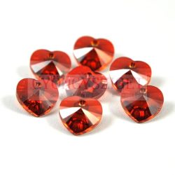 Swarovski fűzhető szív 10.3x10.0mm - crystal red magma