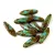 Dagger - Czech Glass Bead - Turquoise Blue Travertin - 5x16mm