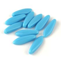   Lándzsa (szirom) cseh préselt üveggyöngy - Turquoise Blue - 5x16mm