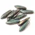 Dagger - Czech Glass Bead - Turquoise Green Bronze Laser Cut - 5x16mm
