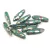 Dagger - Czech Glass Bead - Turquoise Green Peacock - 5x16mm