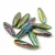 Dagger - Czech Glass Bead - Turquoise Green Sliperit Laser Cut - 5x16mm