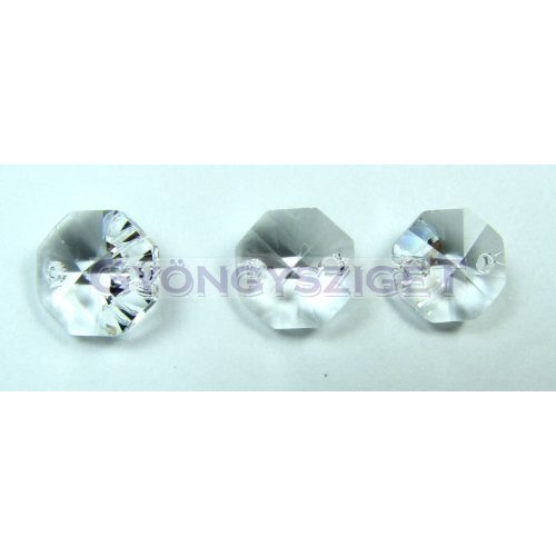 Swarovski - 6404 - crystal octagon twohole gomb - 12mm