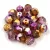 Cseh csiszolt golyó gyöngy - Purple Apollo Blend - 6mm