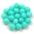 Cseh csiszolt golyó gyöngy - Chalk White Milky Turquoise Green - 6mm