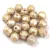 Cseh csiszolt golyó gyöngy - Chalk White Brown Cream Luster - 6mm