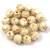 Czech Firepolished Round Glass Bead - Chalk White Travertine - 6mm