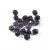 Czech Firepolished Round Glass Bead - deep dark amethyst - 6mm
