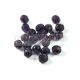 Czech Firepolished Round Glass Bead - deep dark amethyst - 6mm