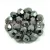 Czech Firepolished Round Glass Bead - hematit-6mm