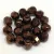 Czech Firepolished Round Glass Bead - dark bronzee - 6mm