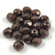Cseh csiszolt golyó gyöngy - Chocolate Bronz - 6mm