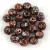 Cseh csiszolt golyó gyöngy - Tweedy Copper - 6mm