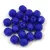 Czech Firepolished Round Glass Bead - Opaque Sapphire - 6mm