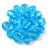 Czech Firepolished Round Glass Bead - Transparent Aqua - 6mm