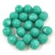 Czech Firepolished Round Glass Bead - opaque turquoise - 8mm