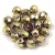 Czech Firepolished Round Glass Bead - Siam Blend Amber - 6mm