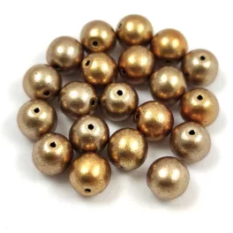 Cseh préselt golyó gyöngy - Crystal Gold Rainbow - 6mm