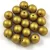 Czech Pressed Round Glass Bead - Olive Gold - 6mm