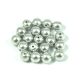 Czech Pressed Round Glass Bead - Side Drilled - Silver - 6mm